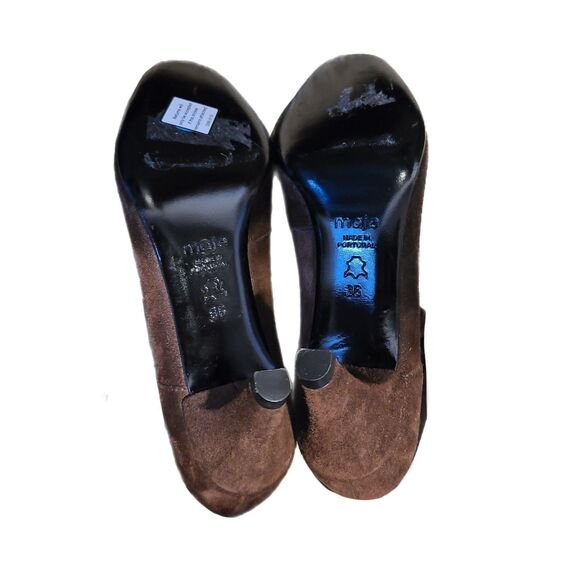 Maje Brown Velvet Y2K Boho Suede Lace-Up Fringe Booties, Size 6, VGUC, MSRP $500 - Picture 5 of 9